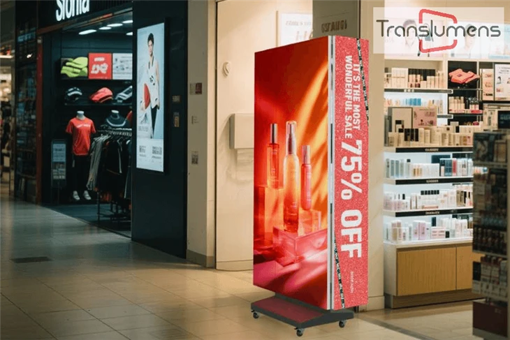 Tri-fold LED Poster Display